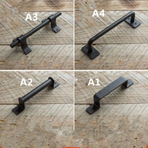 Rustic Carbon steel black interior barn sliding door handle