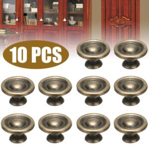 10pcs Antique Brass Knobs Handles Kitchen Bedroom Doors Cabinet Drawers Cabinet Knobs Furniture Hardware Tools