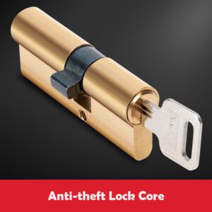 Pure Copper Anti - Theft Door Lock Core 65 70 80 90 115mm Brass Cylinder With AB Key Anti-Theft Lock