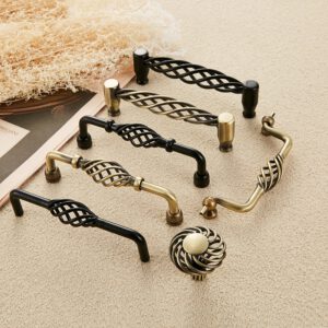 Multi style Vintage Antique Bronze Cabinet Handles Hollow Out Birdcage Handles Drawer Knobs Wardrobe Door Pulls Furniture Handle