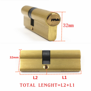 Door Cylinder Biased Lock 65 70 80 90 115mm Cylinder AB Key Anti-Theft Entrance Brass Door Lock Lengthened Core Extended Keys