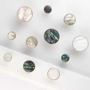 Round Resin Decorative Kitchen Cabinet Knobs Cupboards Door Knobs Drawer Pull Handle Multicolor-1Pack