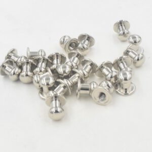 10Pcs/Set Solid Rivet Round Head Button Belt Screw Chicago Screw Button Studs Leather Craft Tool Accessories