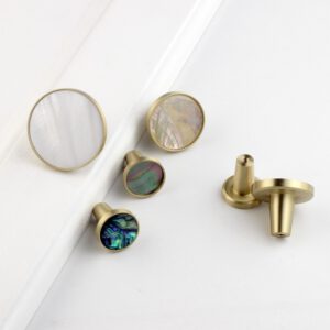 Round Resin Decorative Kitchen Cabinet Knobs Cupboards Door Knobs Drawer Pull Handle Multicolor-1Pack