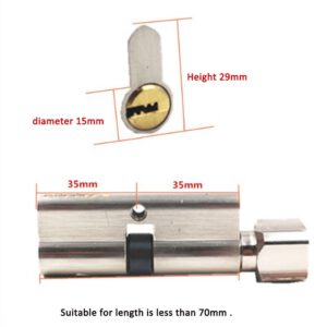 Anti-theft Door Lock Copper Locking Security Core 65mm-70mm Door Cylinder with Keys Door Lock Interior for Home Hardware