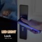 LED Light Door Handles for Interior Doors Zinc Alloy Rosette and Plate Door Lever Set Wood Door Handle Lock